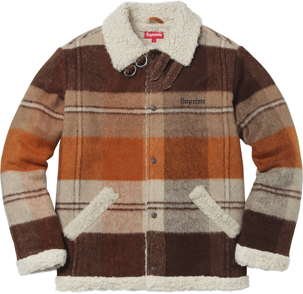 Plaid Shearling Bomber view 16